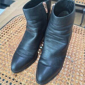 Alexander Wang Black Leather Ankle Boots